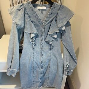 Karlie Denim Ruffle Dress